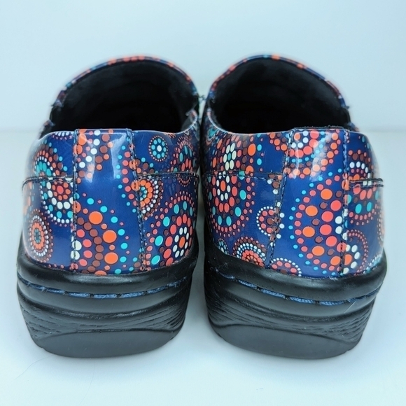 Klogs Mandala Mission women's leather clog shoes red blue size 7 - Picture 6 of 12